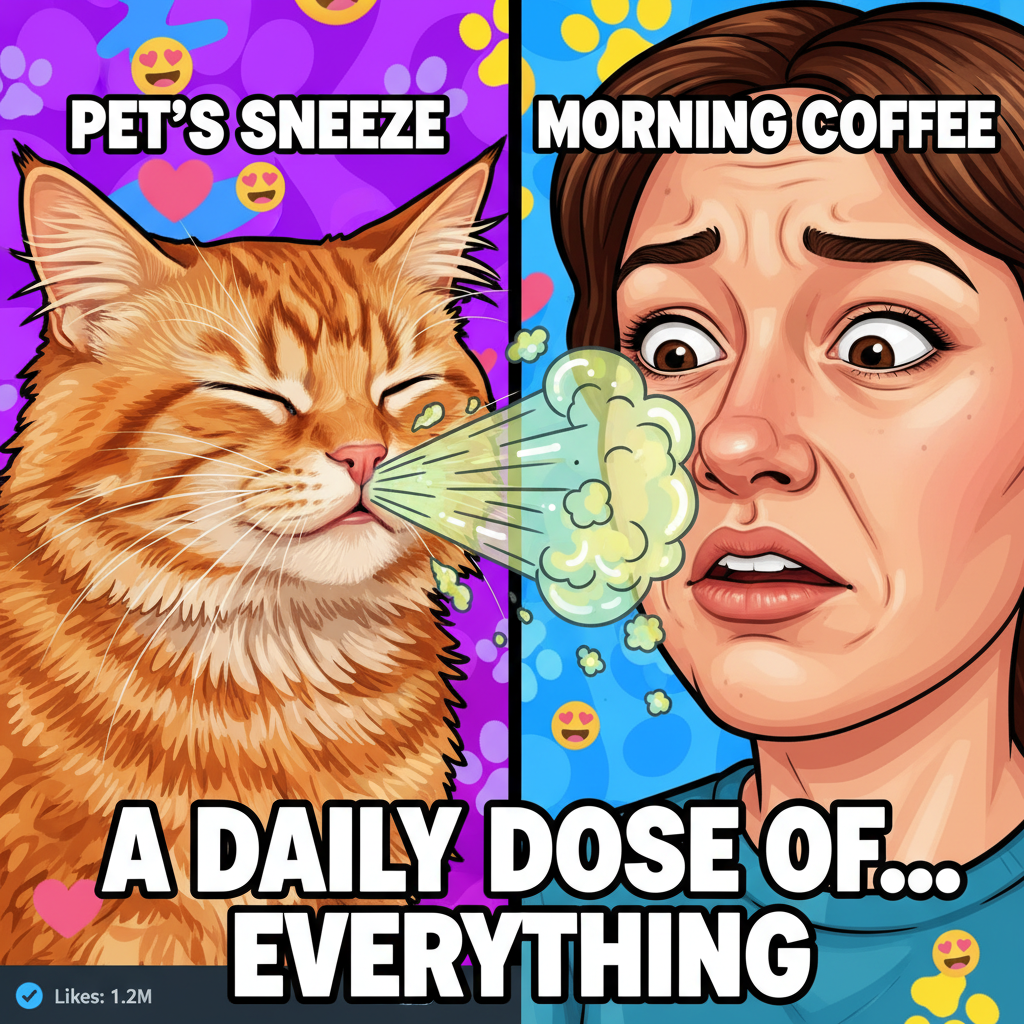 My pet just sneezed directly into my mouth. I'm officially a biological experiment. Worth it.