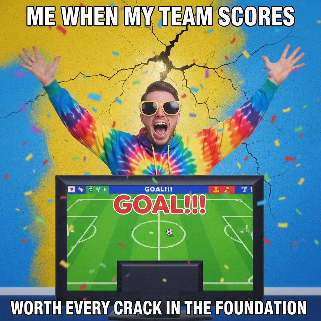 My team scored. My neighbor heard me from 3 blocks away. Pretty sure I broke something. #SportsFan