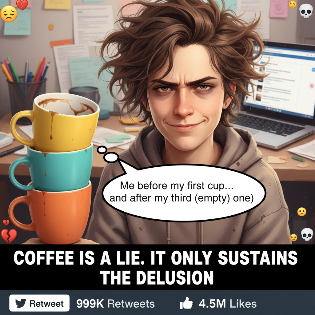 My blood type is coffee. My personality is 'don't talk to me before my third cup'.