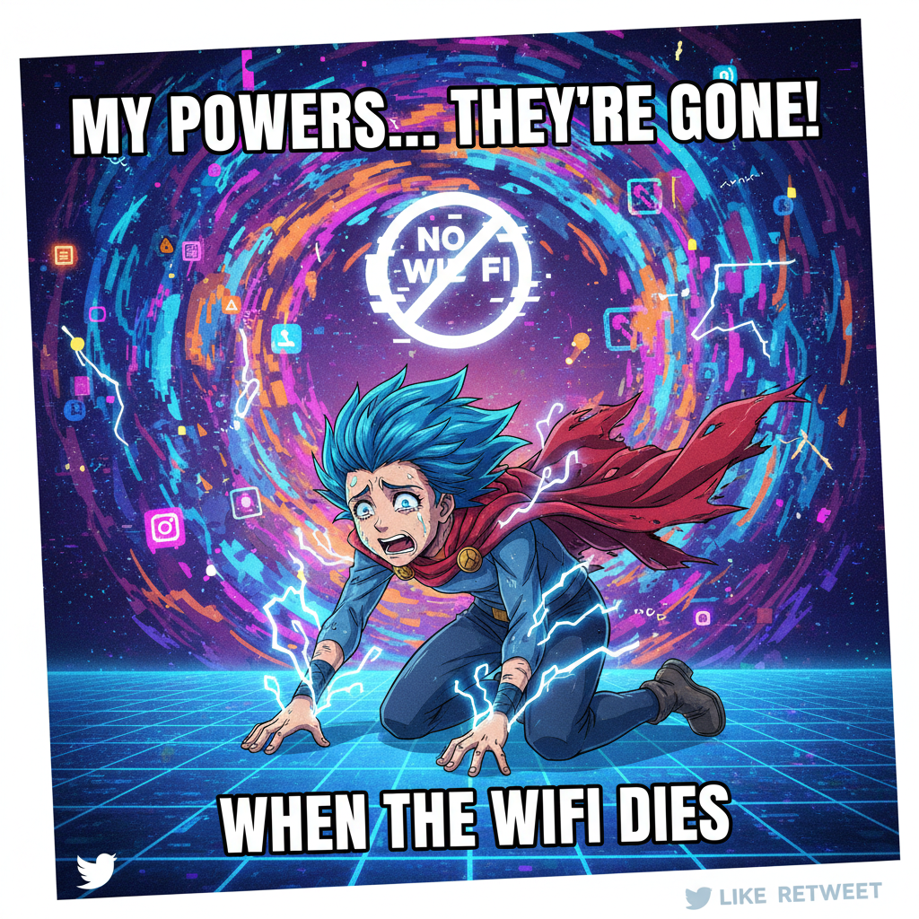 When the wifi goes out and I react like an anime character losing their powers.