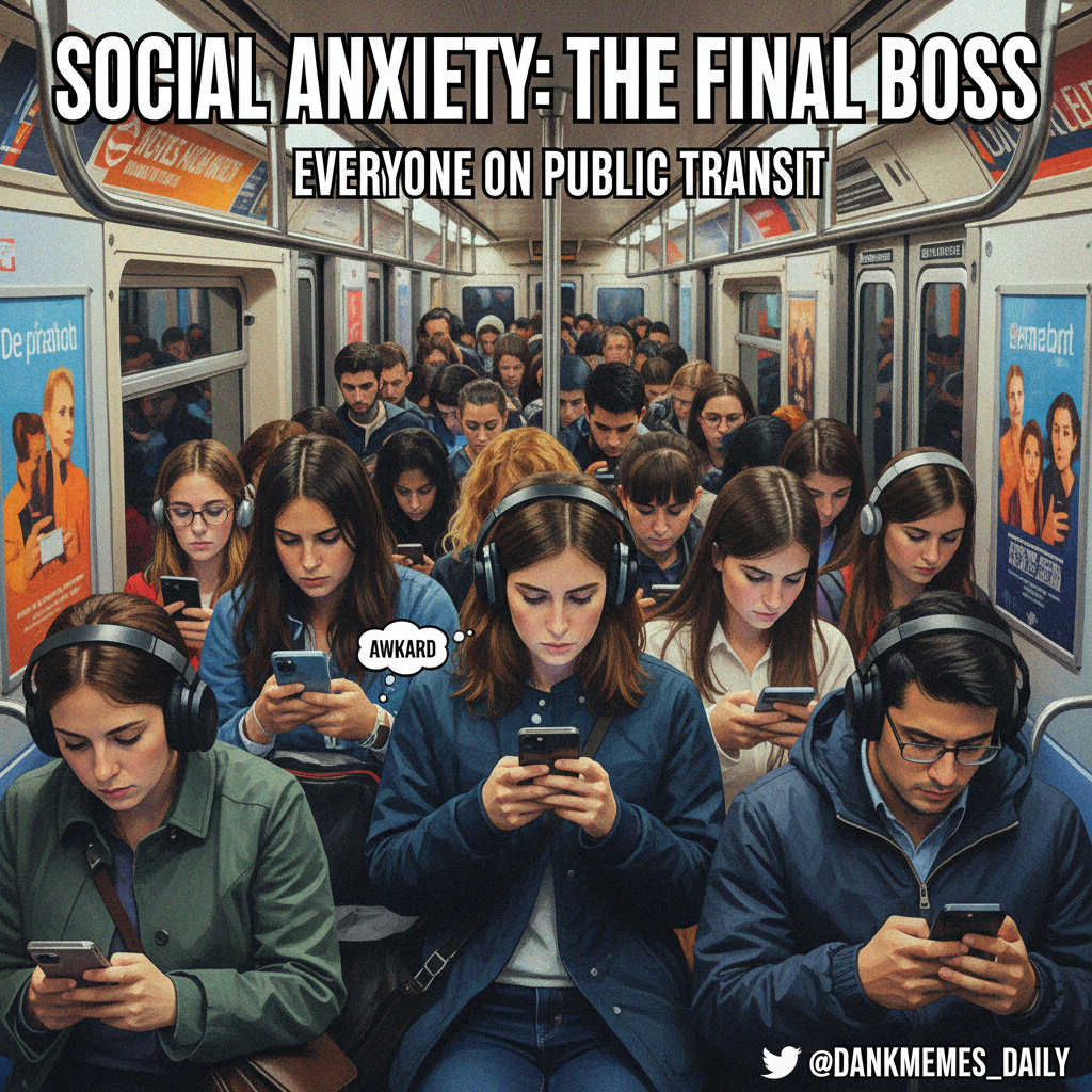 Public transport is just a social experiment to see how long we can avoid eye contact.