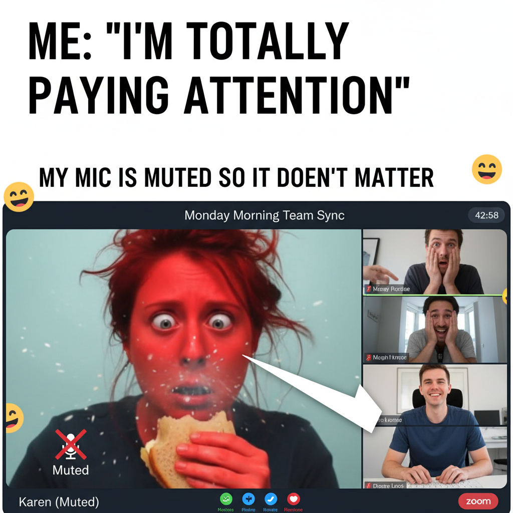 My mic was off during the entire Zoom meeting. My camera was not.