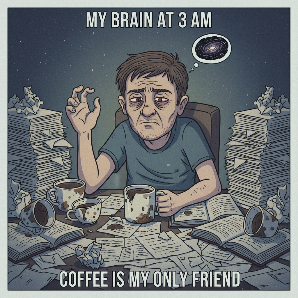 My therapist told me to 'reach for the stars'. Now I'm just reaching for the coffee.