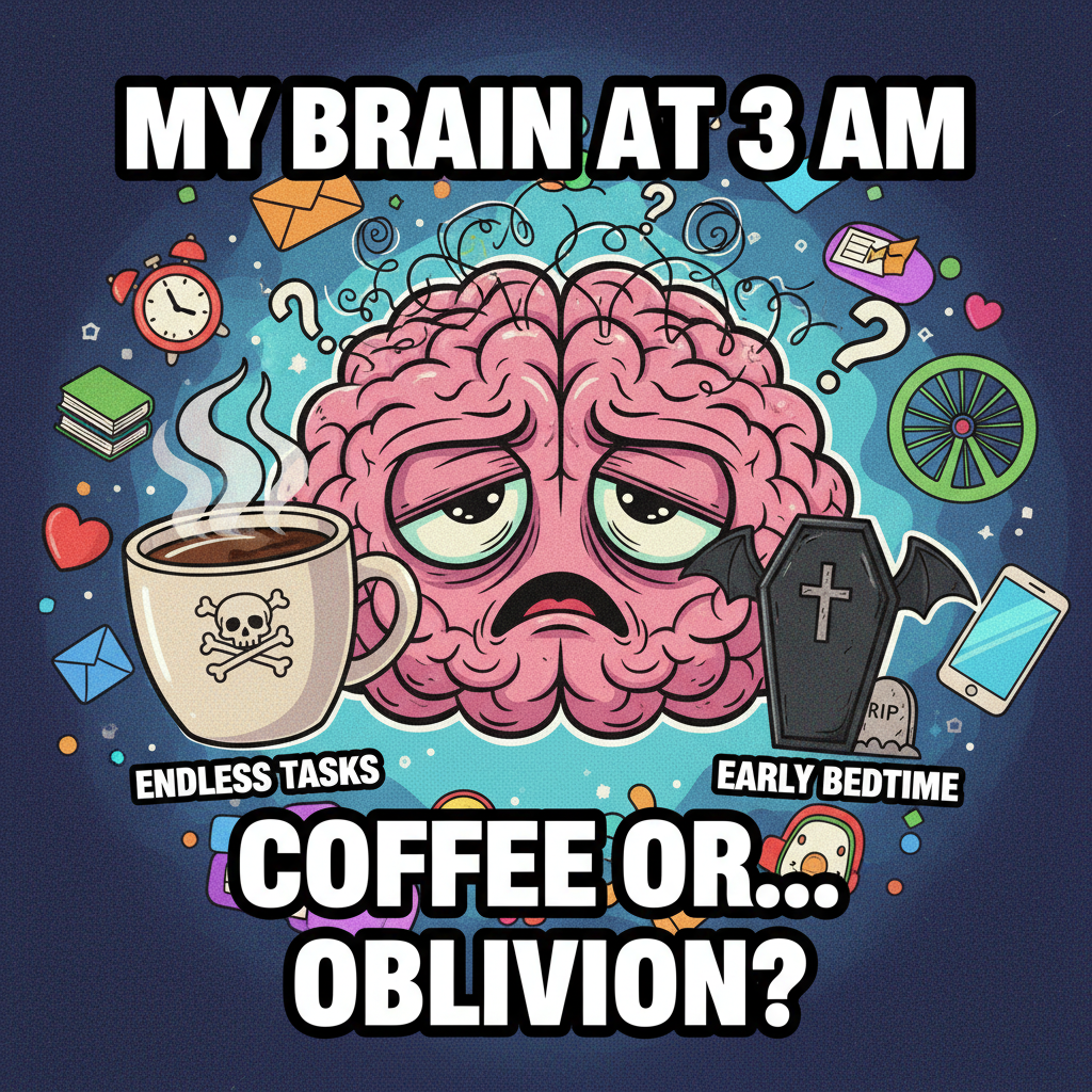 My brain on Monday morning: 'Did you say coffee or coffin?'