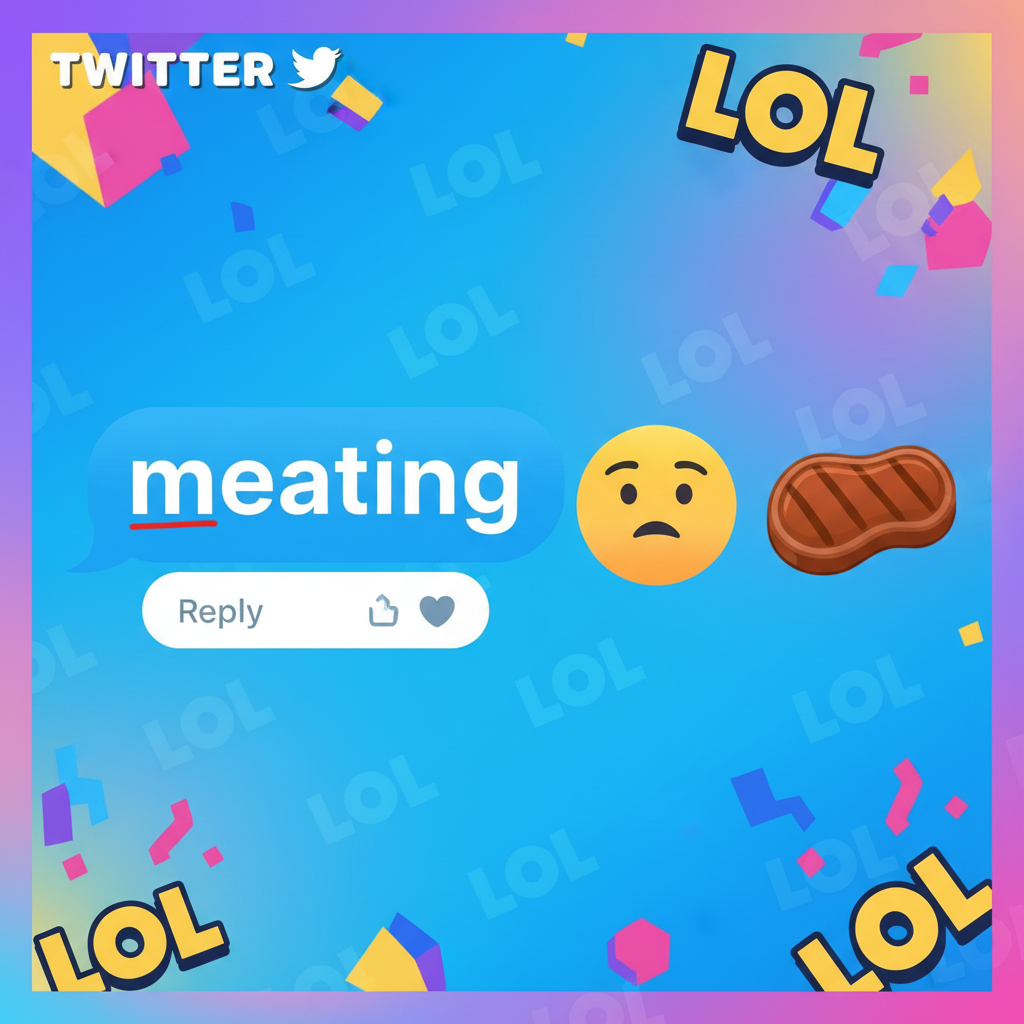 Autocorrect just changed 'meeting' to 'meating'. My boss is confused. 🥩🤦
