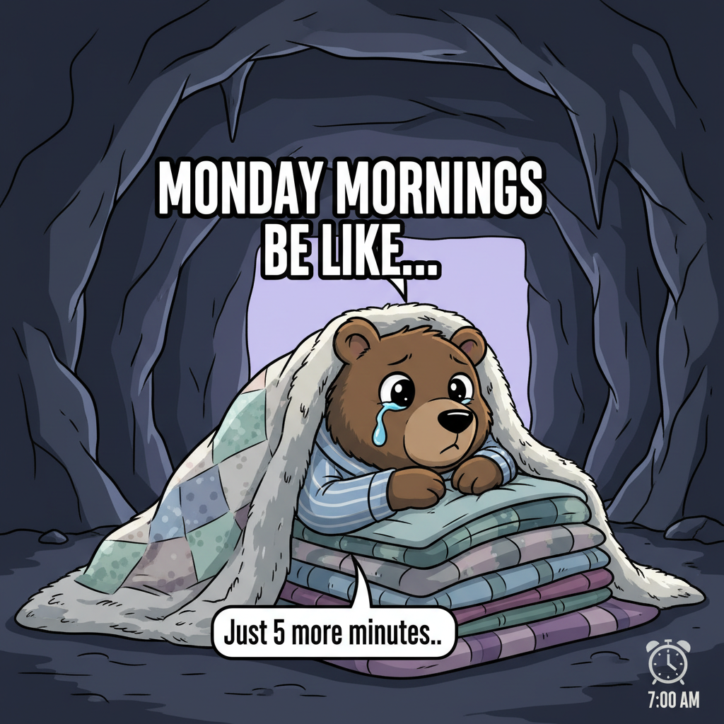 Seasonal depression hitting different. My spirit animal is a hibernating bear. 🐻💤