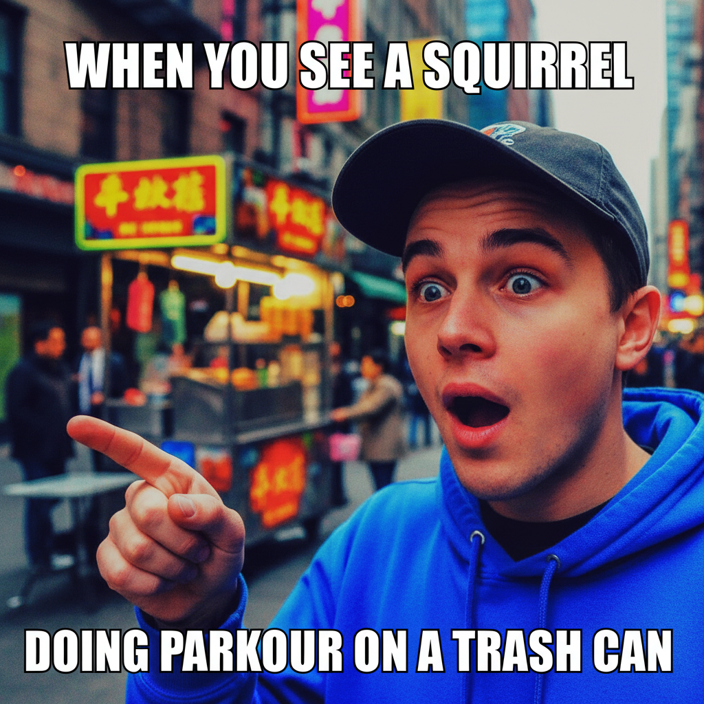 When you see a tweet so wild, you become the Leo pointing meme IRL.