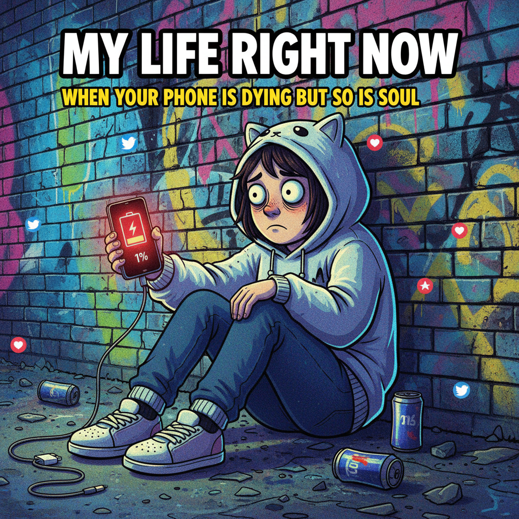 My phone battery is at 10%. Guess I'll just stare at the wall now.