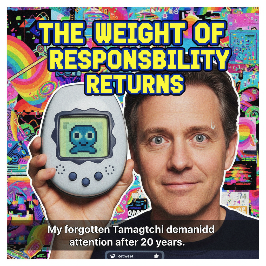 Found my old Tamagotchi. The sheer panic of keeping it alive just hit me again.