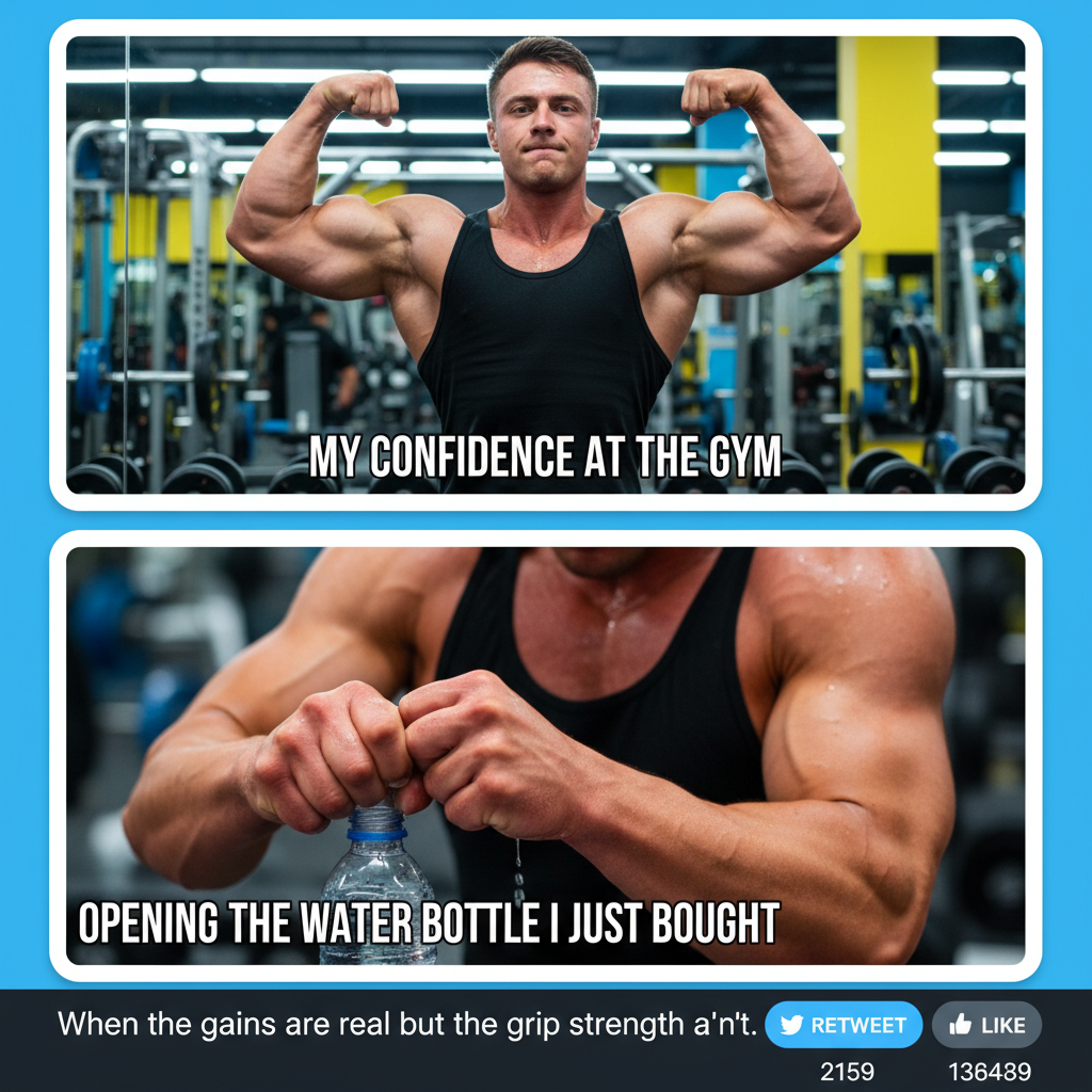 Me at the gym: 'I'm a beast!' Also me: can't open the water bottle.