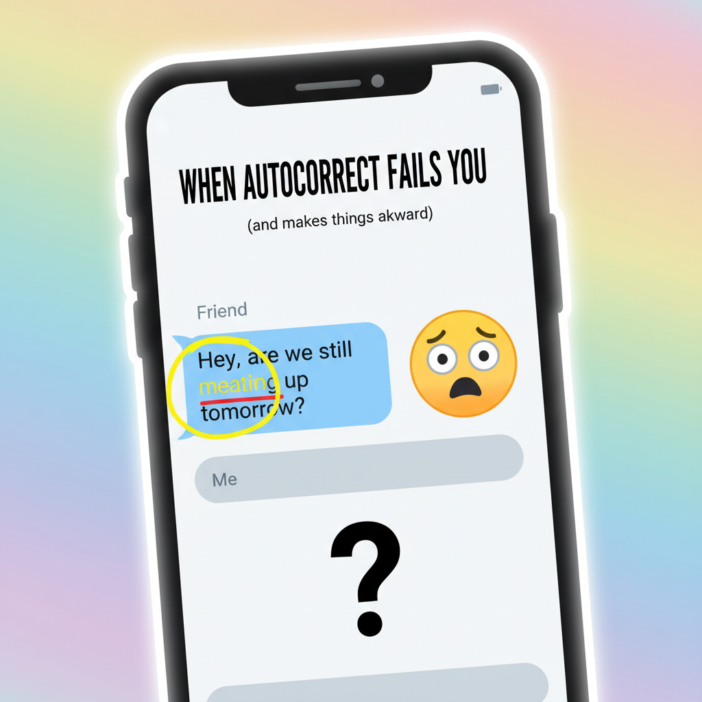 Autocorrect just changed 'meeting' to 'meating'. My boss is going to think I'm a cannibal.