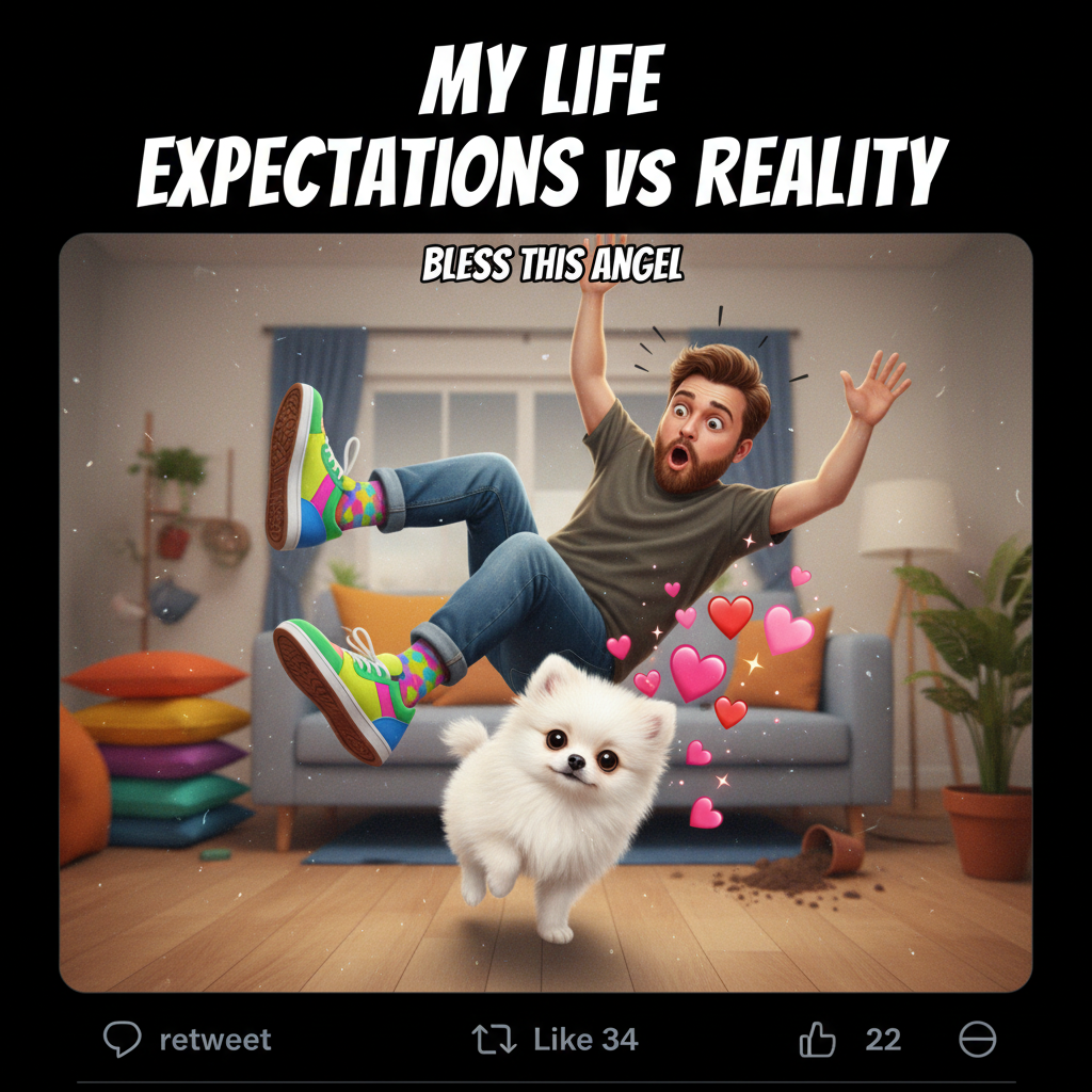 My pet's love language is tripping me every time I walk. 😭❤️ #worthit