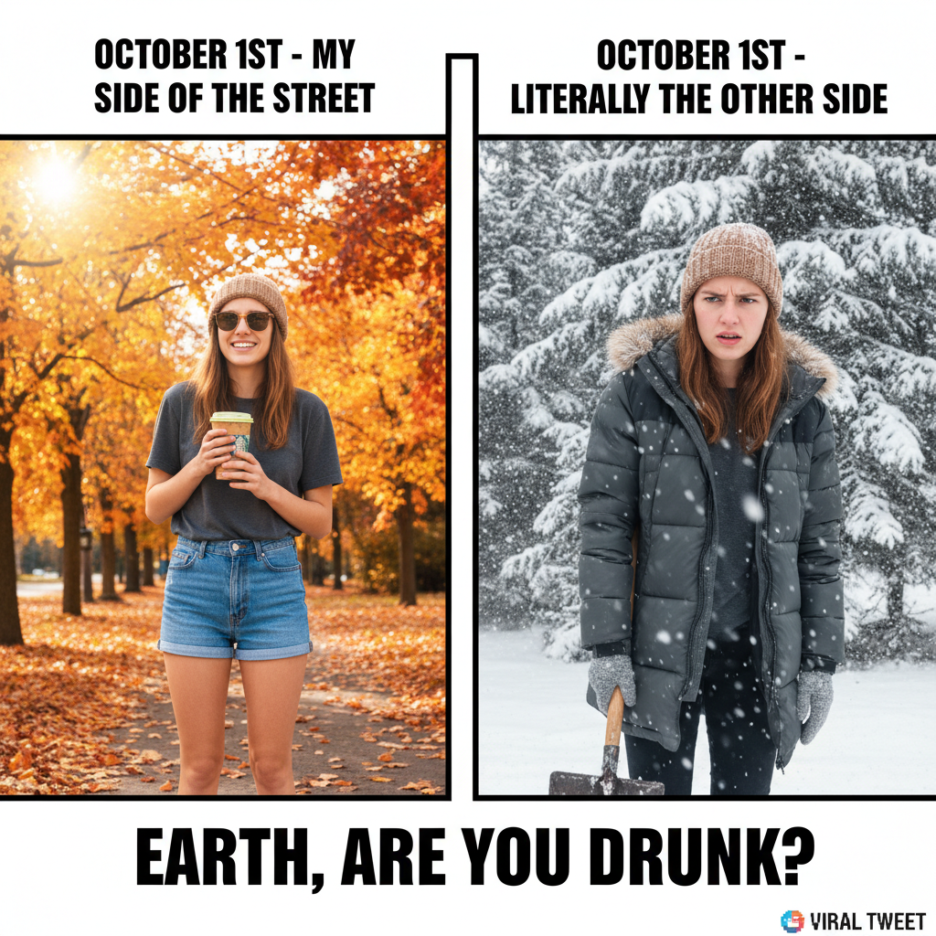 It's 75°F in October, but also snowing. Make it make sense, Earth.