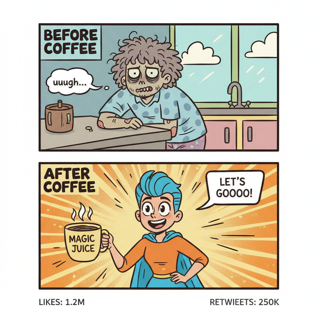 My blood type is coffee. My personality is also coffee. Send more coffee.