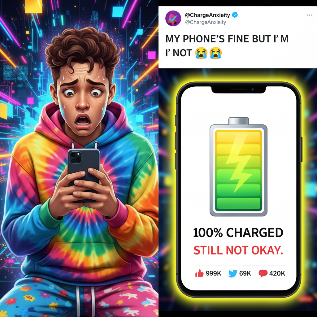 My phone battery is at 100% and I still feel anxious. Is this normal?