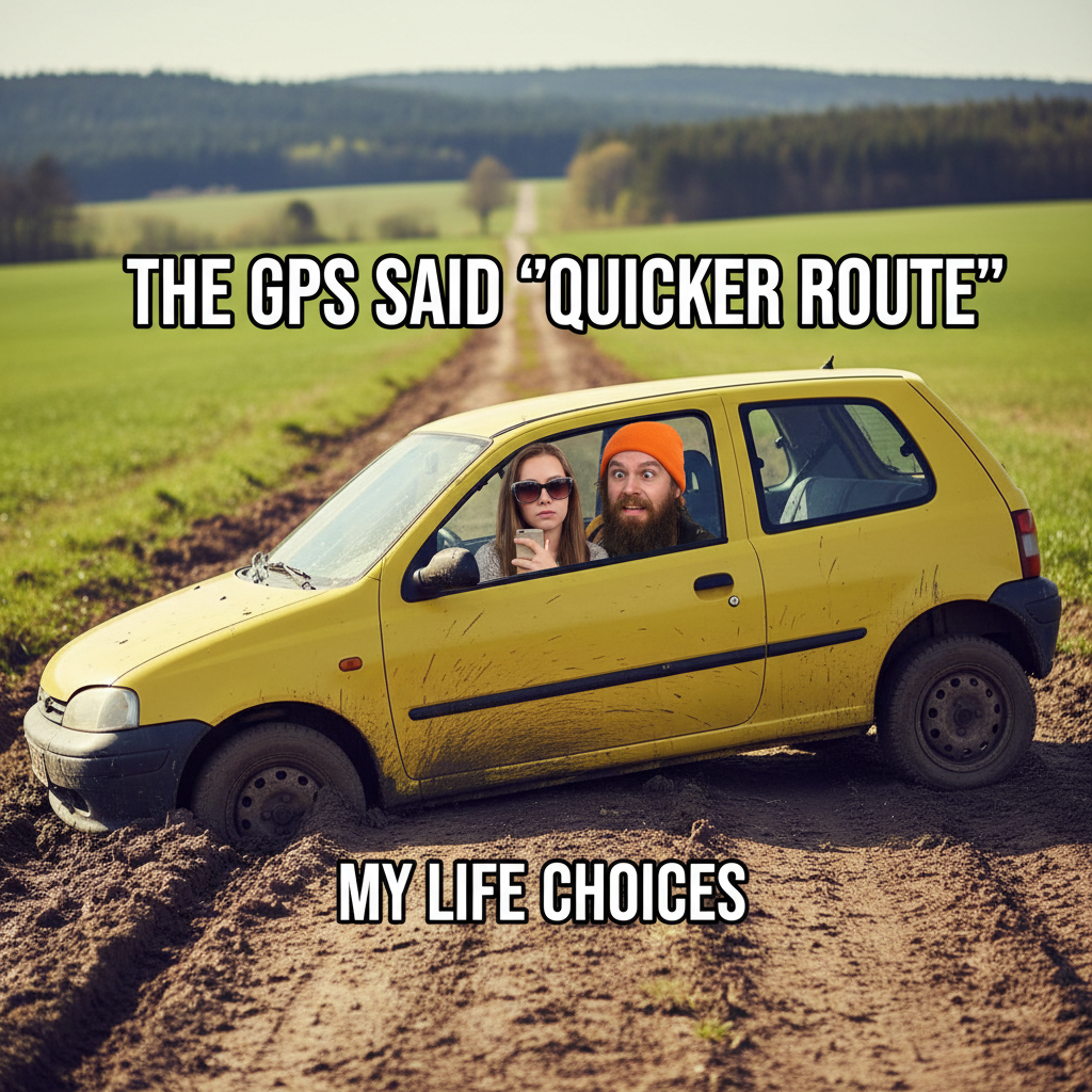 Road trip rule #1: Never trust the person who says 'I know a shortcut'.