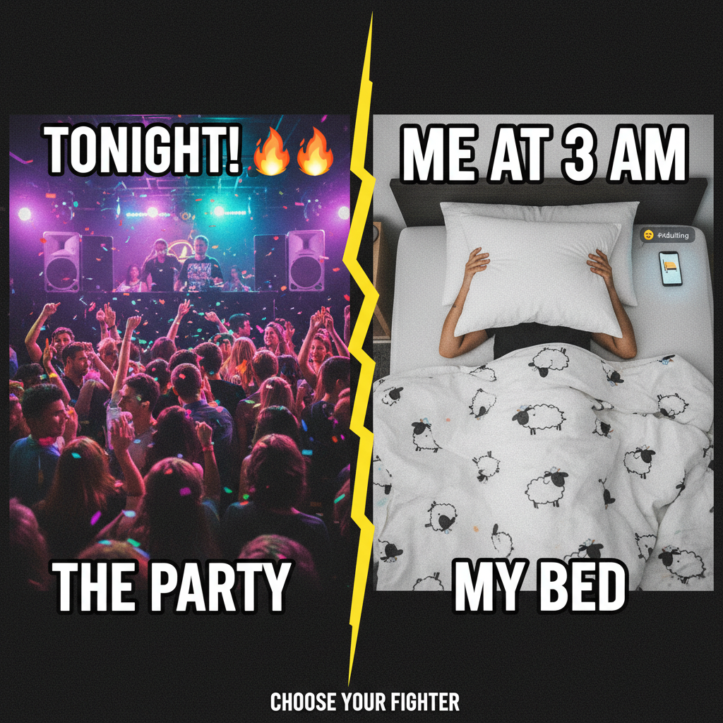 Friday night plans: Clubbing. Friday night reality: Clubbing my head on the pillow.