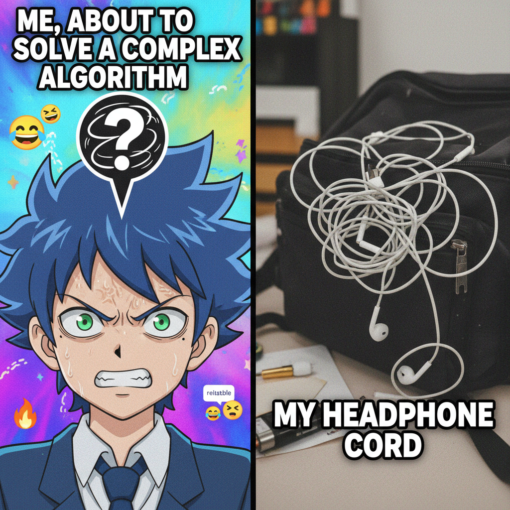 My brain trying to use anime logic to solve real-life problems. It never works. 😭