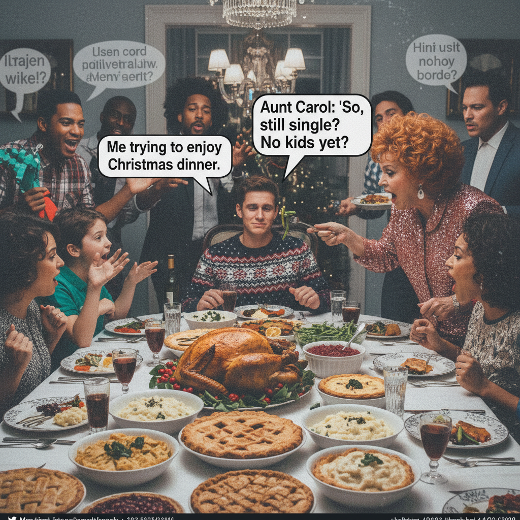 Aunt Carol just asked if I'm 'still single' at the dinner table. It's not even Thanksgiving yet.