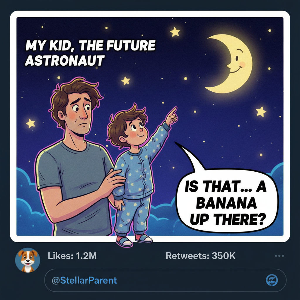 My kid just asked why the moon follows us. I said 'magic.' Nailed it, parenting.