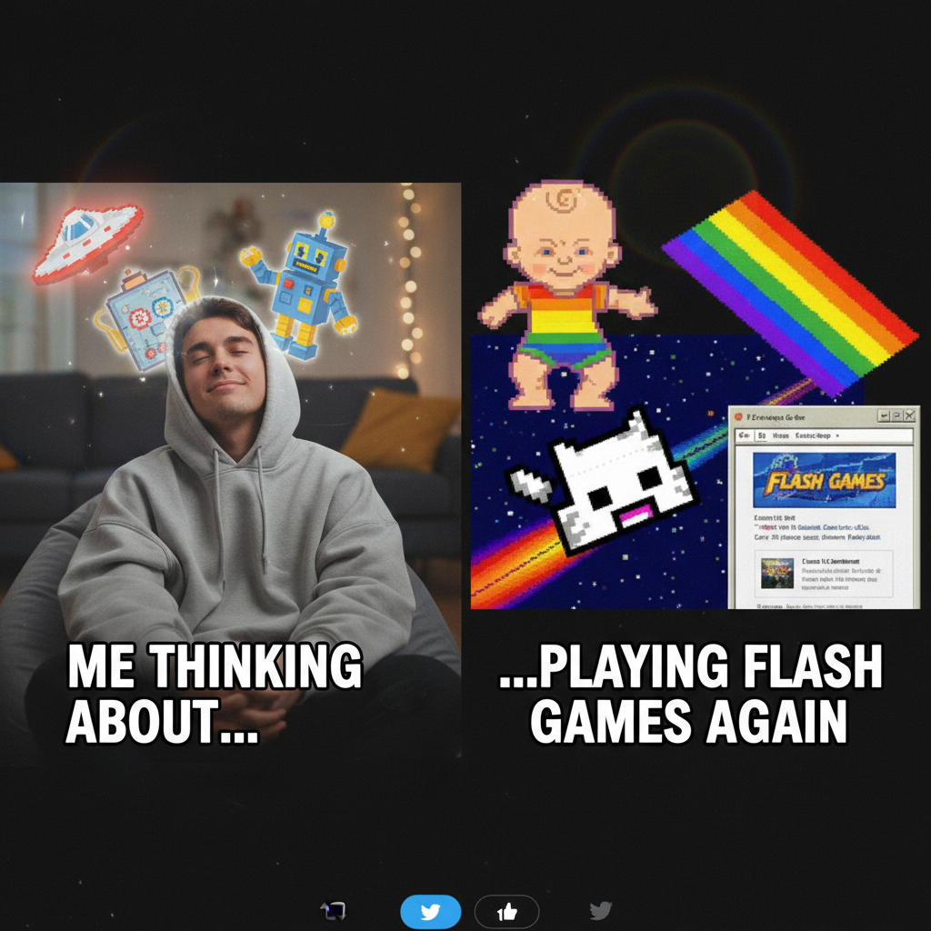 Heard a song from my childhood and suddenly I'm 8 again, no bills, just vibes.