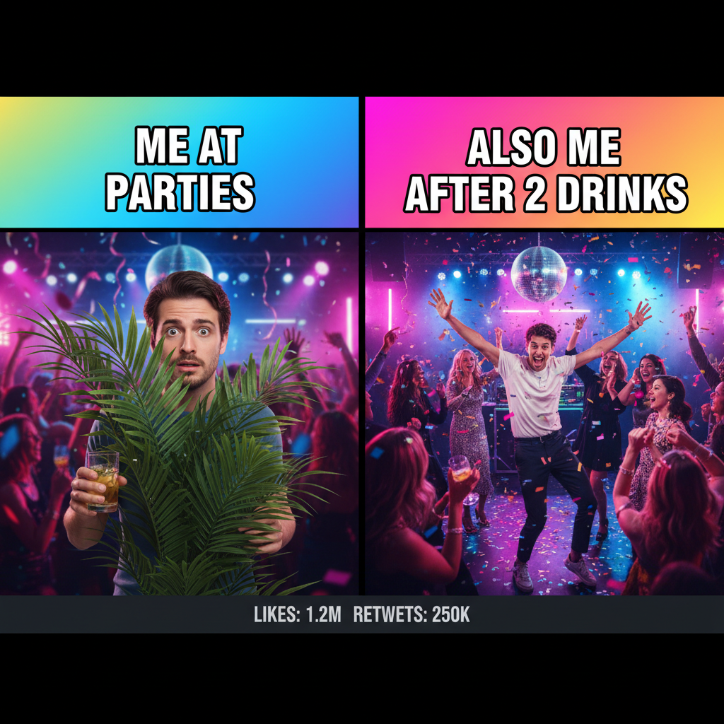 Introvert at a party vs. Extrovert at a party. We are not the same.