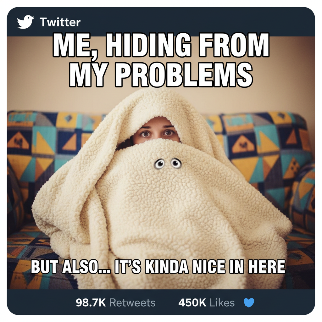 Seasonal depression hitting different. My blanket is my best friend now.