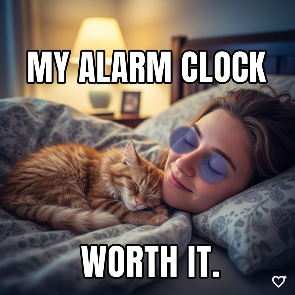 My pet is both the reason I wake up and the reason I have no sleep.