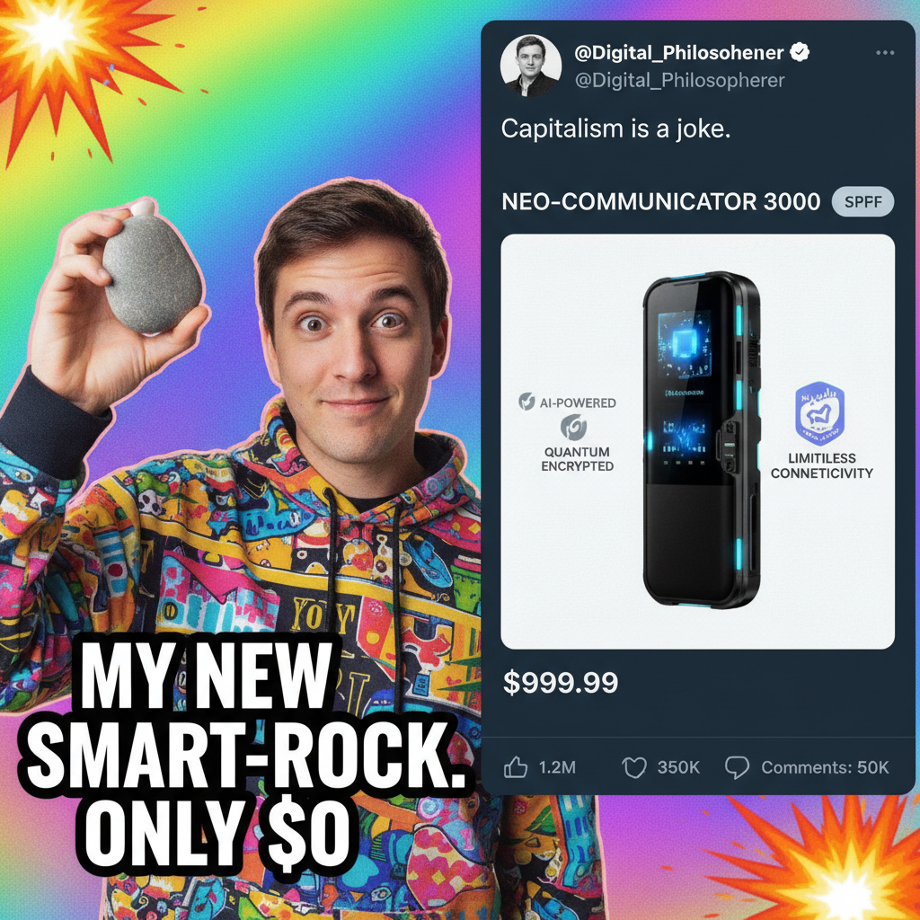 Ordered that 'trendy' gadget online. It arrived. It's literally a fancy rock. I've been bamboozled.