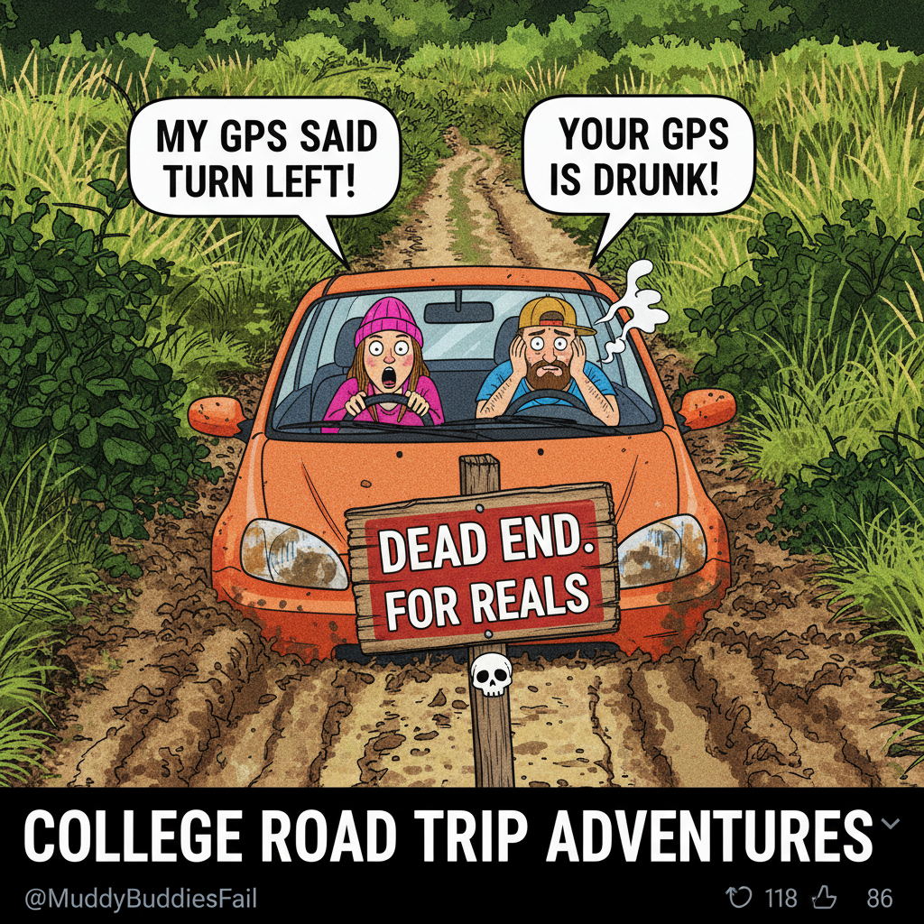 Road trip rule #1: Never trust the person who says 'I know a shortcut'.