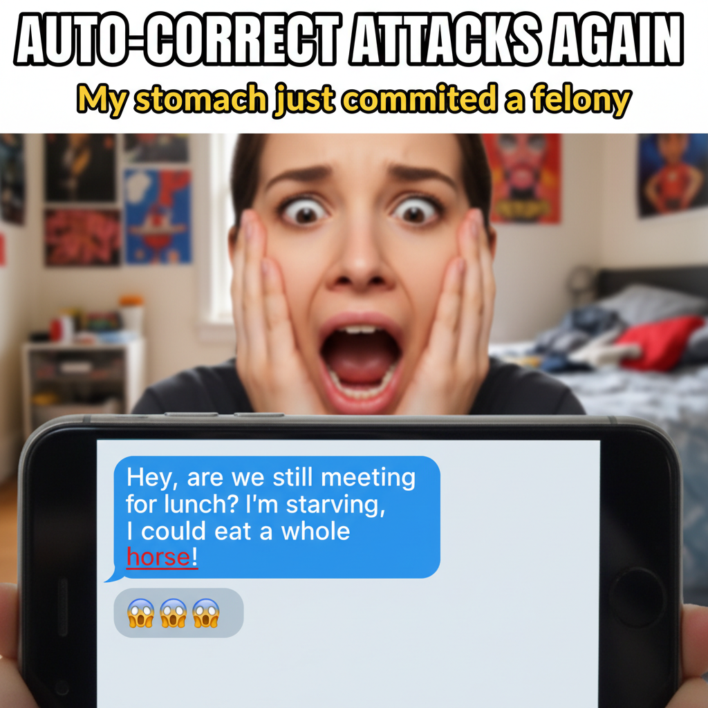 Autocorrect just changed 'meeting' to 'meating'. My boss is going to love this.