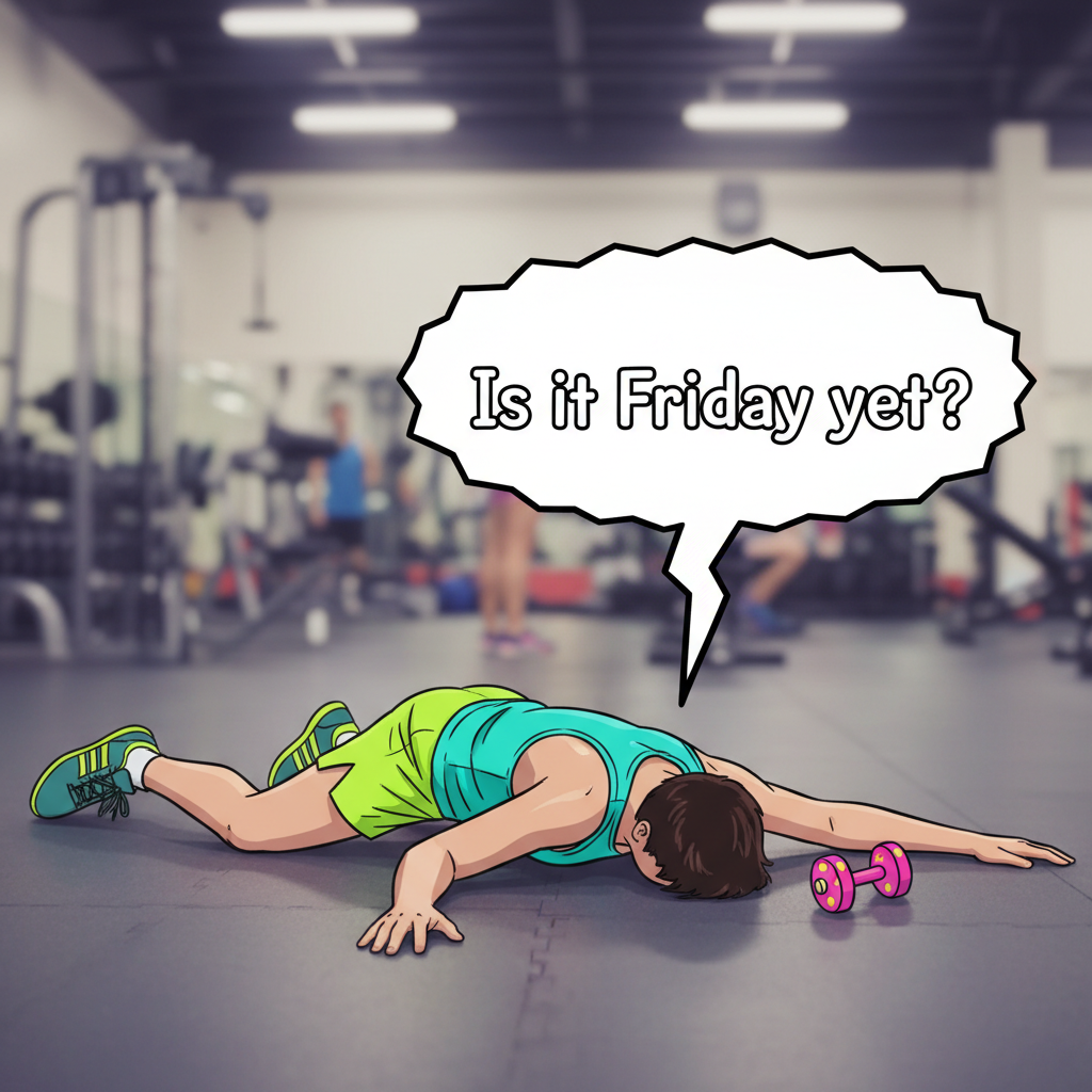 My 'Hump Day' workout is just me trying to lift my motivation off the floor