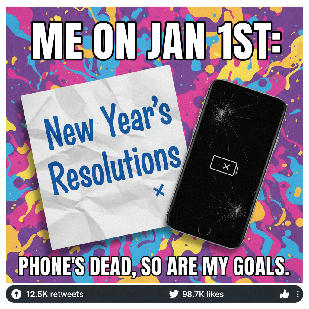 My New Year's resolution lasted longer than my phone battery. Almost.
