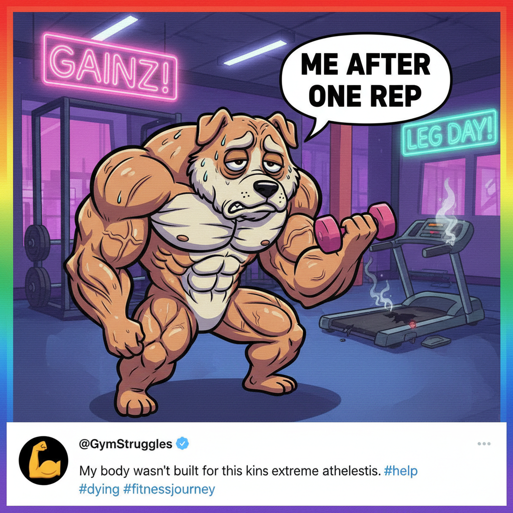 Went to the gym. Did one rep. Now I'm sore for a week. Send help.