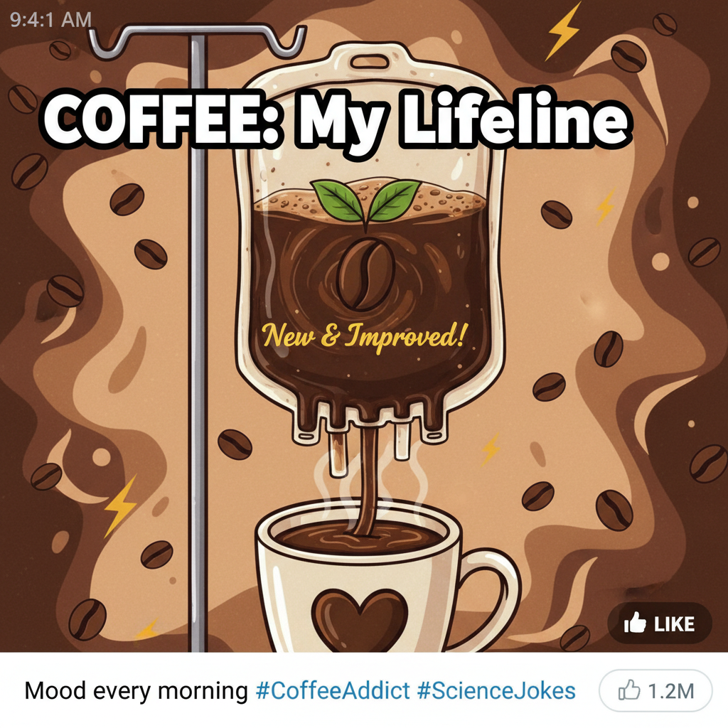 My blood type is coffee. And maybe a little bit of sarcasm.