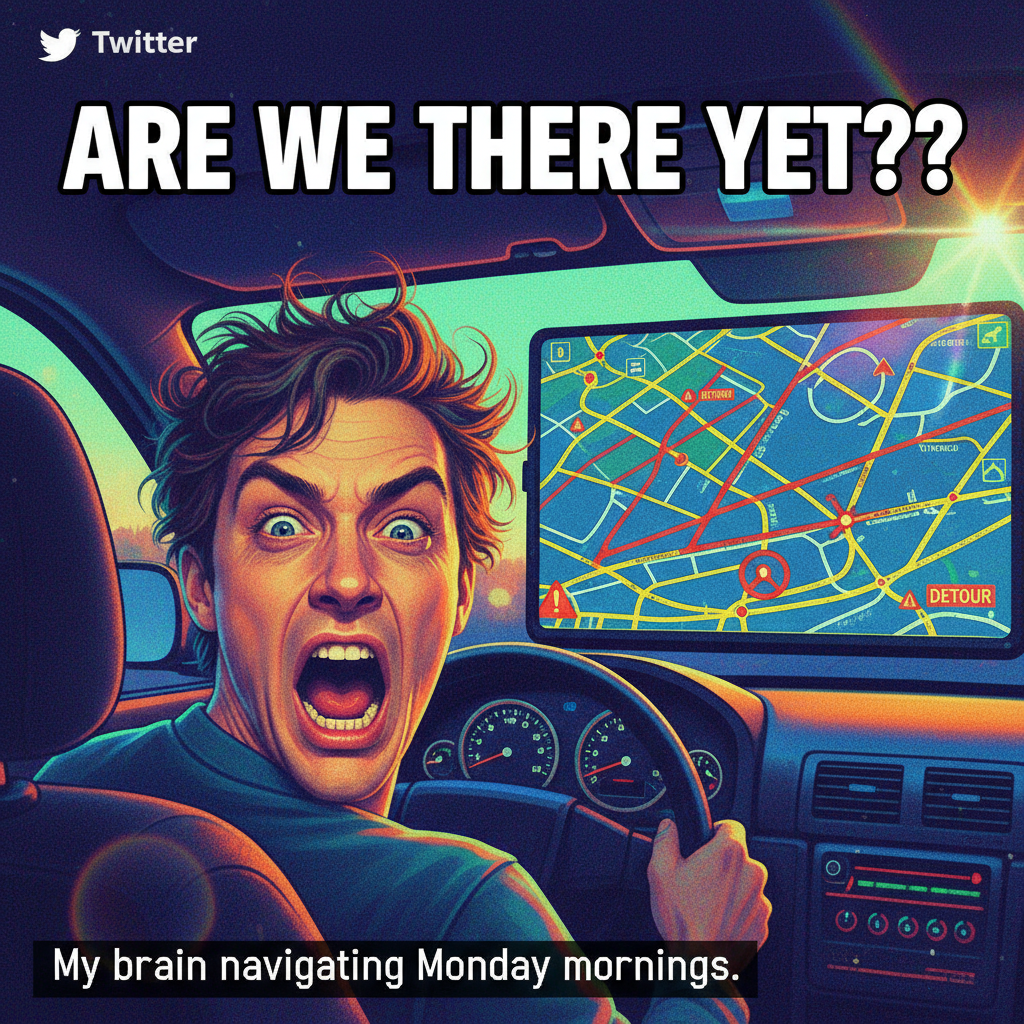 Road trip: 10 hours in, the 'Are we there yet?' hits different when you're the driver.