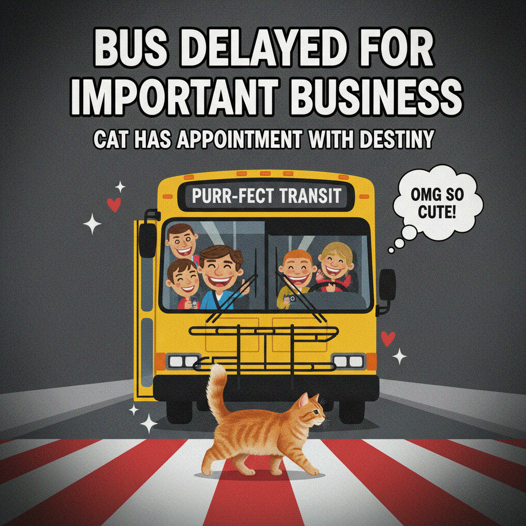 The bus driver just stopped for a cat crossing the road. My commute is truly blessed.