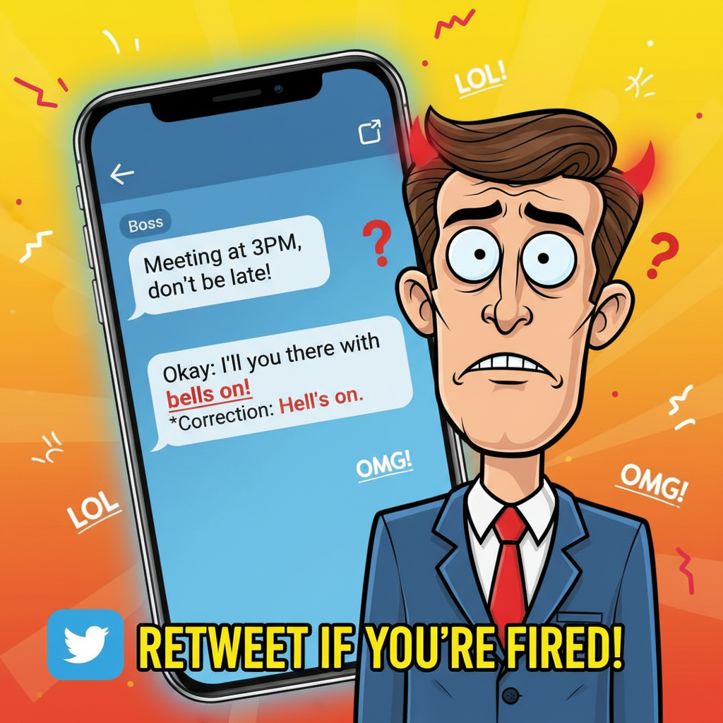 Autocorrect changed 'I'm coming' to 'I'm communist.' My boss is confused.