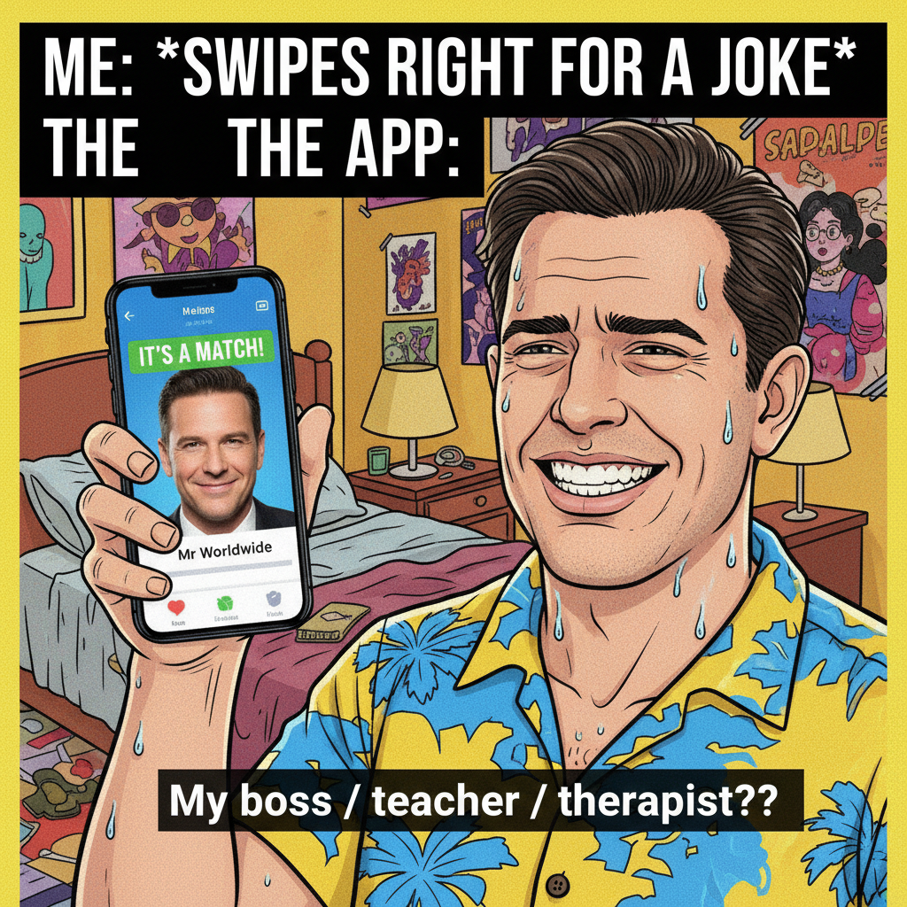 Matched with my ex's cousin. This is fine. Everything is fine.