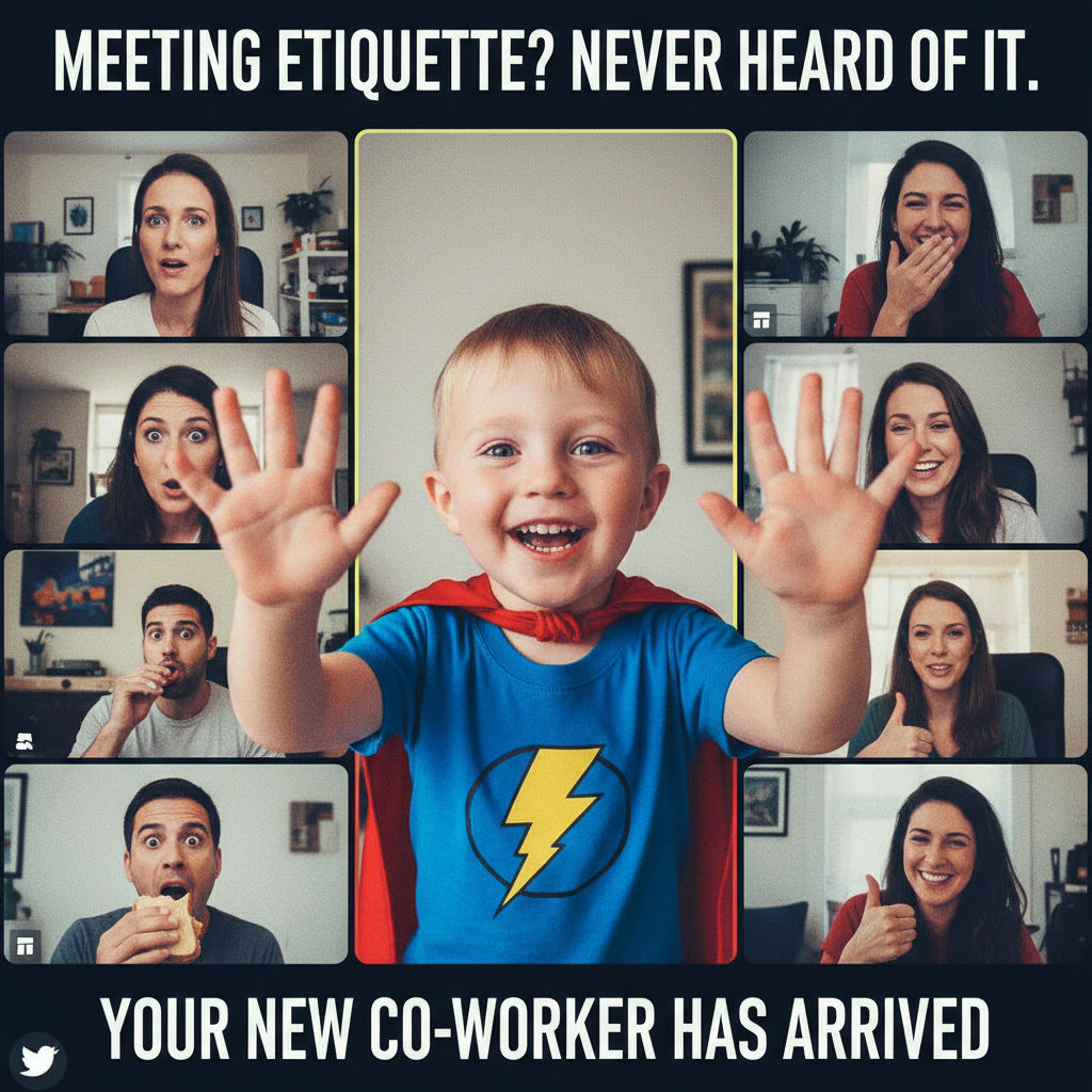 Someone's kid just joined our Zoom meeting wearing a superhero cape. Best presentation ever.