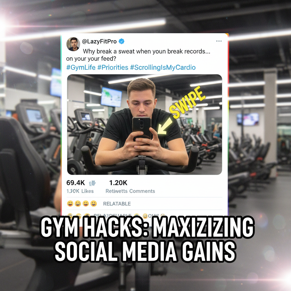 I paid for a gym membership to stare at my phone. Peak fitness.