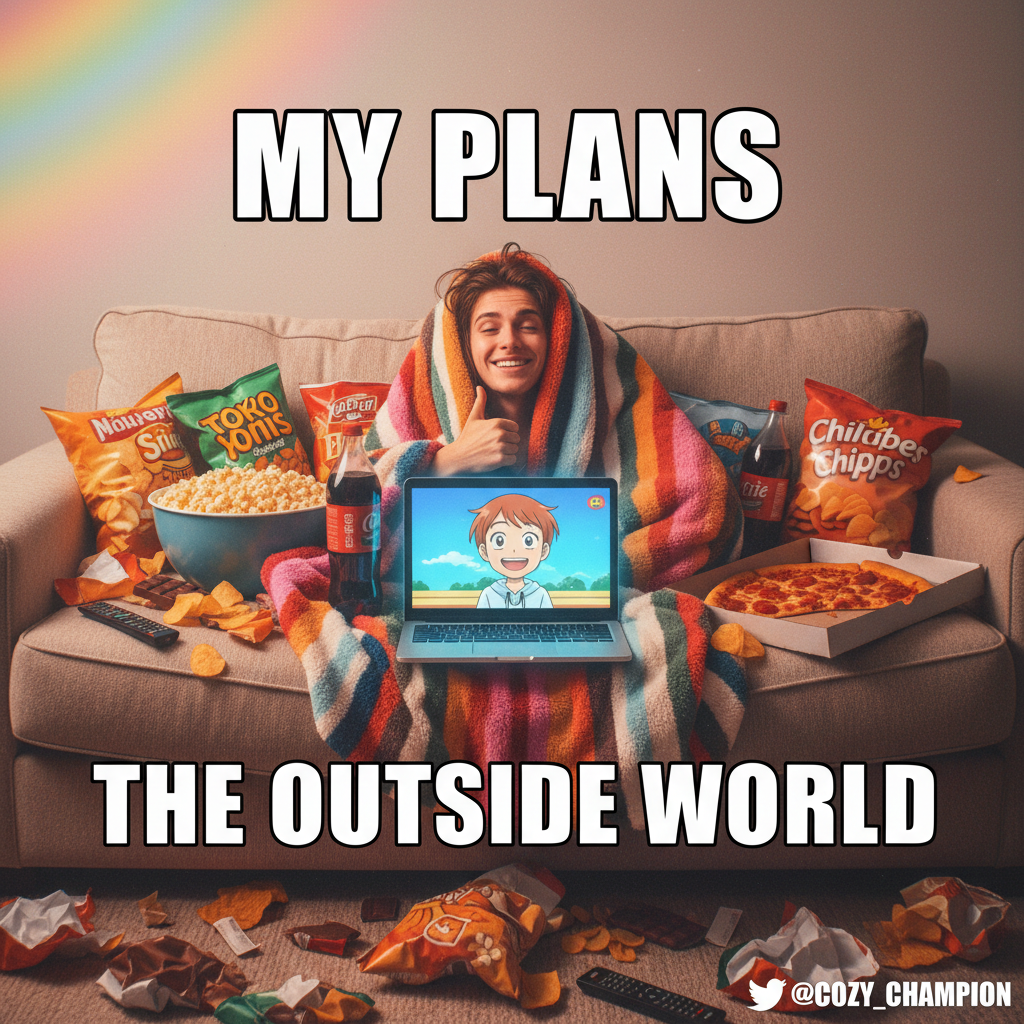 Friday night plans: wild party. Friday night reality: wild party... of me, my couch, and 3 seasons of TV.