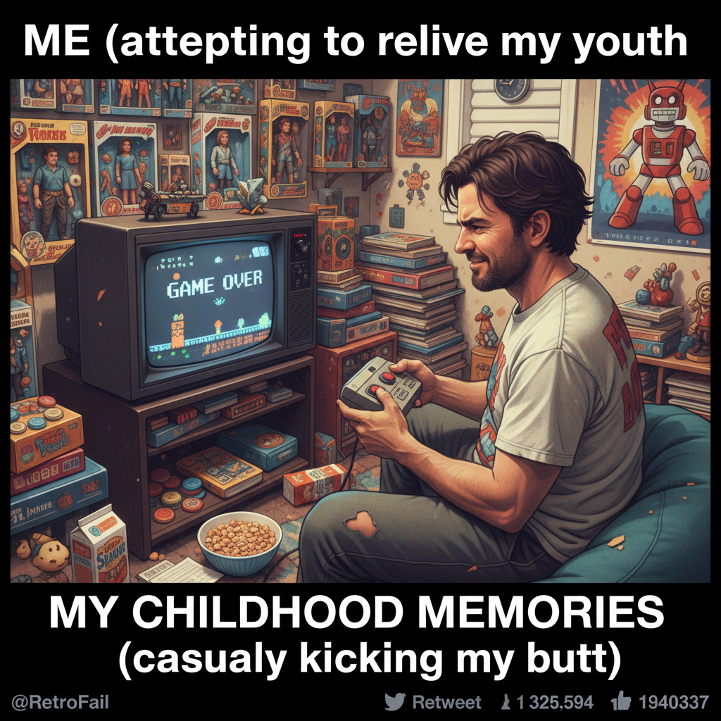 Playing that old video game from childhood and realizing how bad I actually was. #Nostalgia