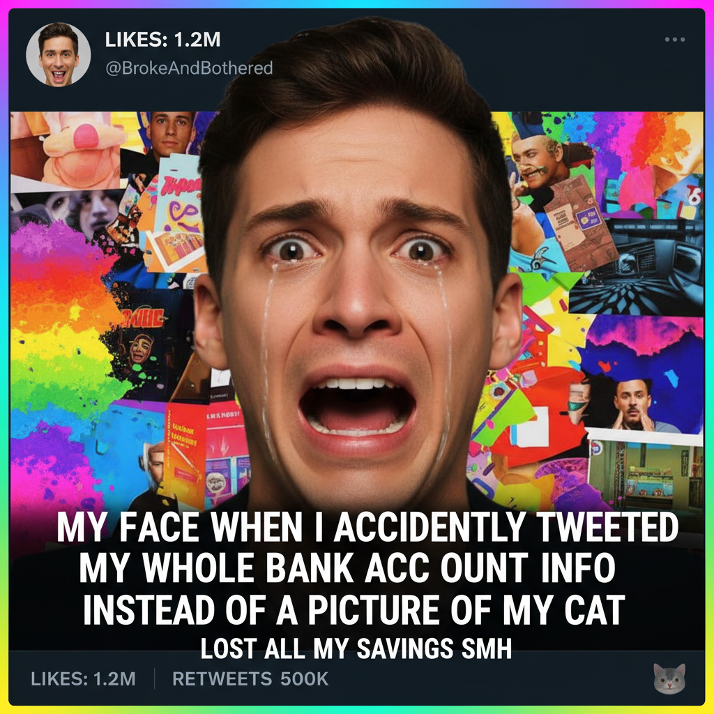 Me reacting to my own bad decisions like that one celebrity meme. You know the one.