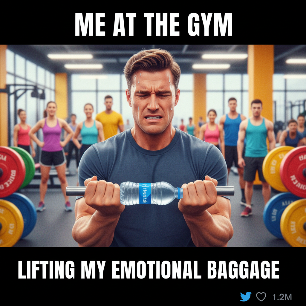 Just saw someone doing bicep curls with a tiny water bottle. We all start somewhere, right?