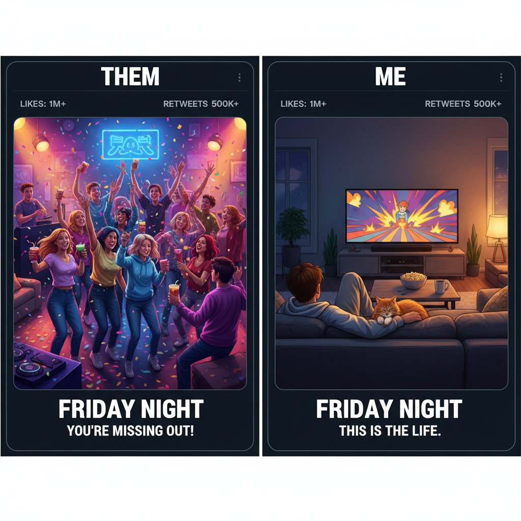 Friday night plans: wild party. Friday night reality: wild party (with my cat, watching Netflix).