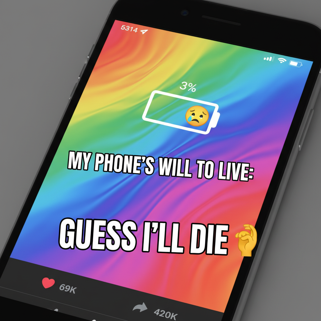 My phone battery percentage is a direct reflection of my social life. Currently at 3%.