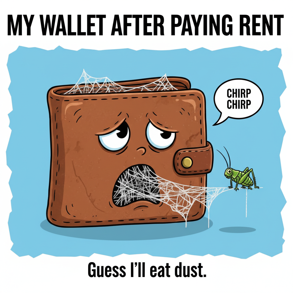 My bank account after paying rent: *crickets chirping*