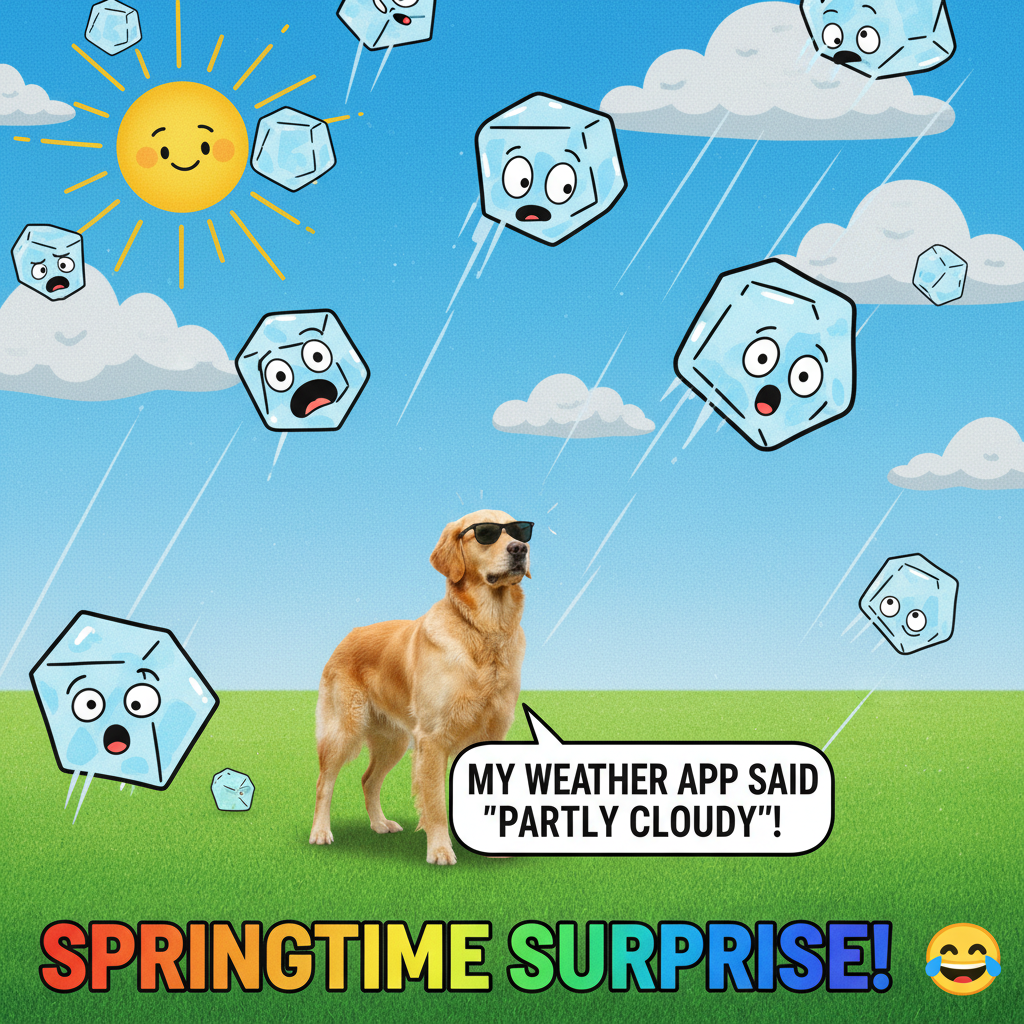 It's 70 degrees and sunny but also hailing. My region has weather commitment issues.