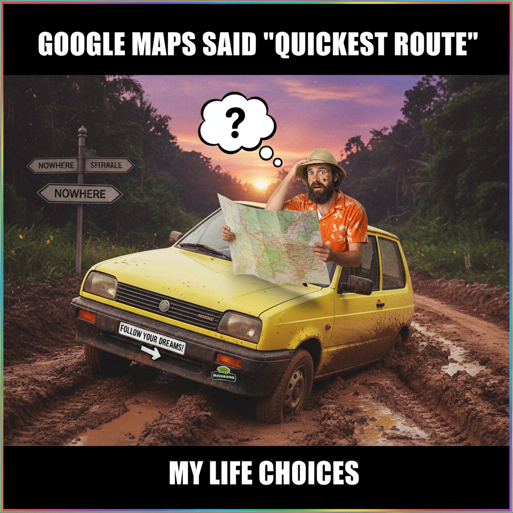 Road trip rule #1: Never trust the person who says 'I know a shortcut.'